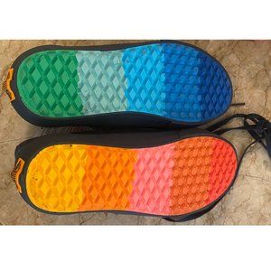 RARE- Hedley & Bennett x Vans- Nonslip Blue Suede Shoe with Rainbow Sole, unisex